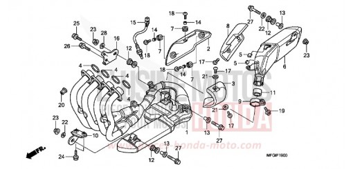 SILENCIEUX D'ECHAPPEMENT CB600FAB de 2011
